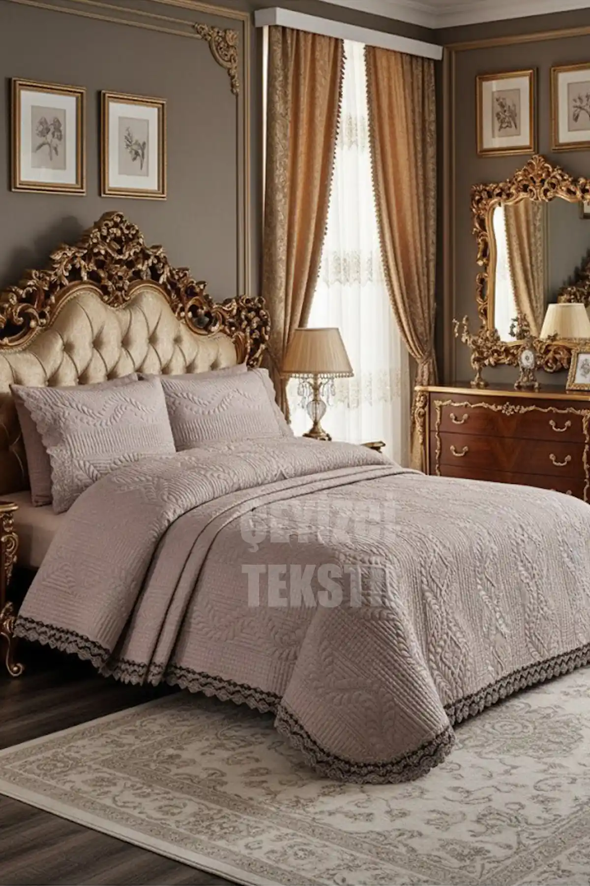 Bade Çift Kişilik Yatak Örtüsü: Estetik ve Dayanıklı Tasarım ile Yatak Odası Dekorasyonunu Tamamlar