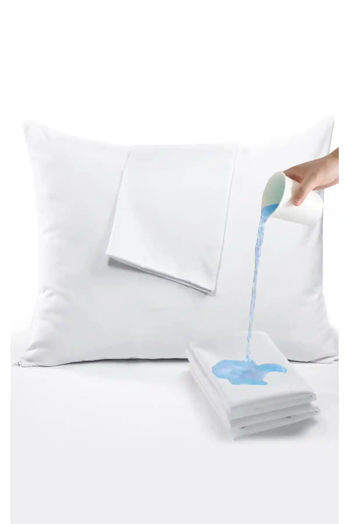 CAQQA Sıvı Geçirmez Nano Yastık Alezi 2 Adet Fermuarlı ve Hijyenik Koruma Sağlar