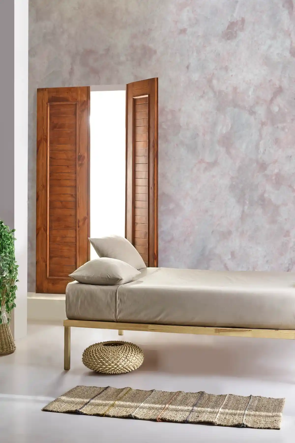 Colorpool Go Earth Tahin Rengi Tek Kişilik Nevresim Takımı: Modern ve Sağlıklı Uyku İçin Ideal