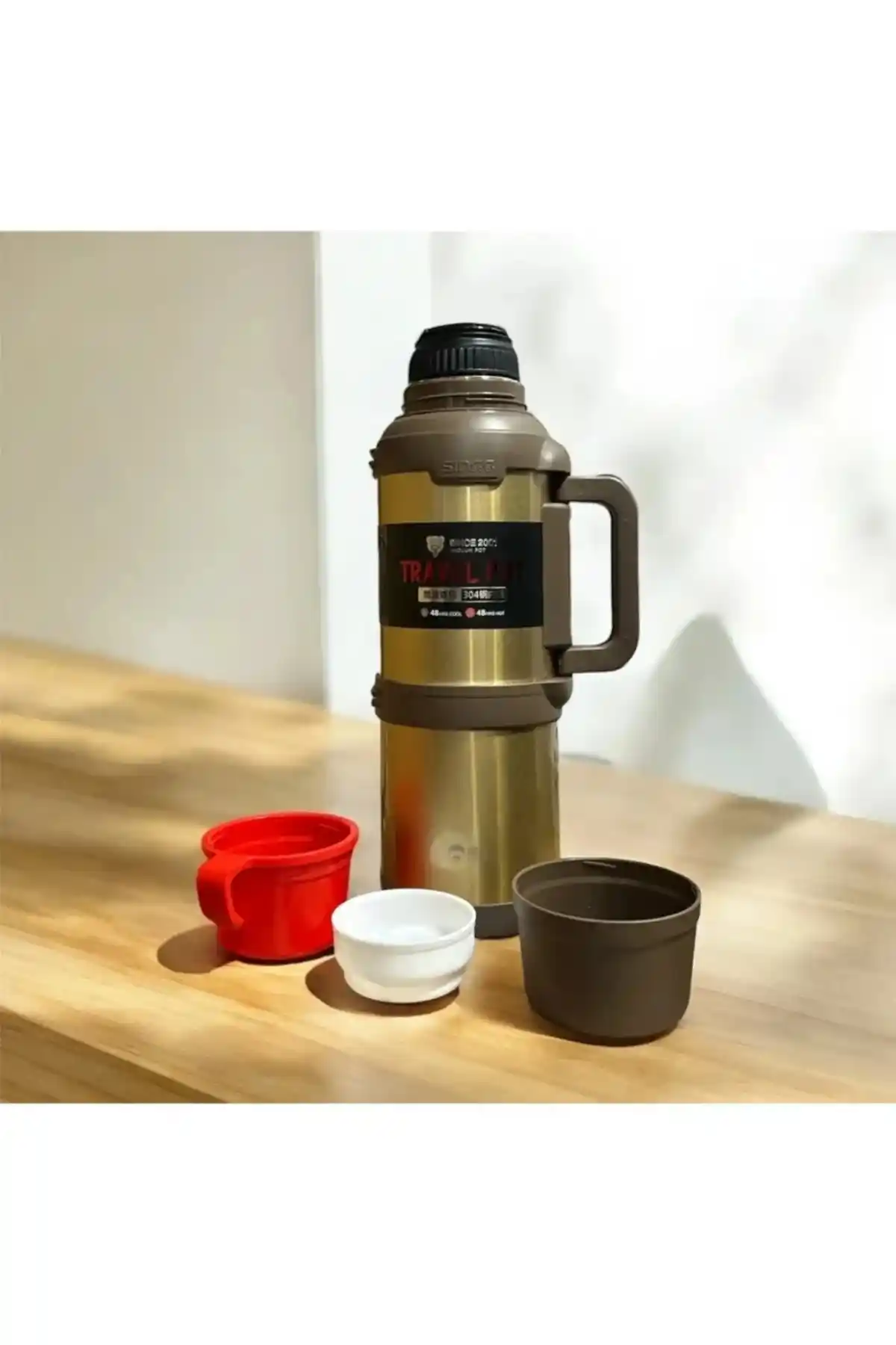 Dekoranla 4 Litre Vakumlu Termos Geniş Kapasite ve Uzun Süre Sıcaklık Koruma