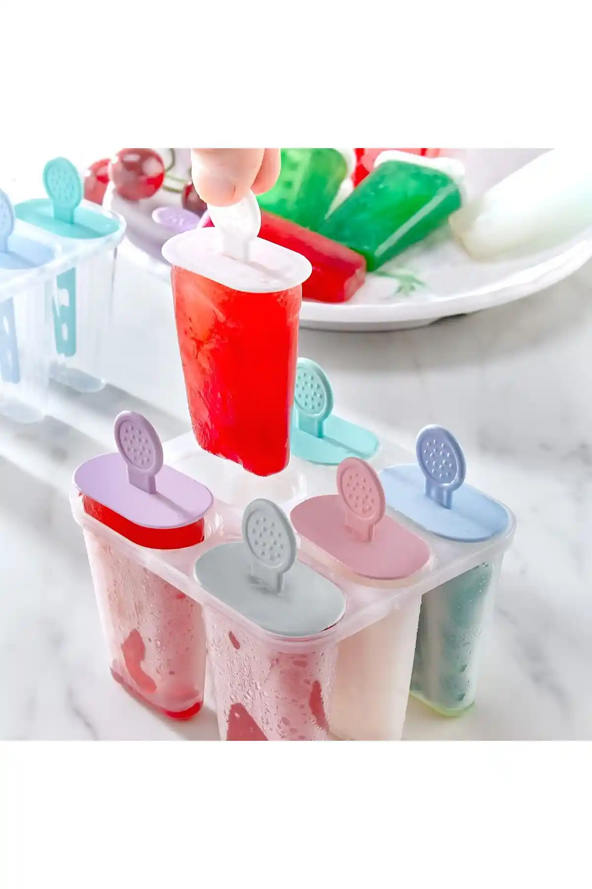 Dükkanönü 6’lı Dondurma Kalıbı Meybuz Plastlife KP-158 ile Evde Pratik Dondurma Yapımı