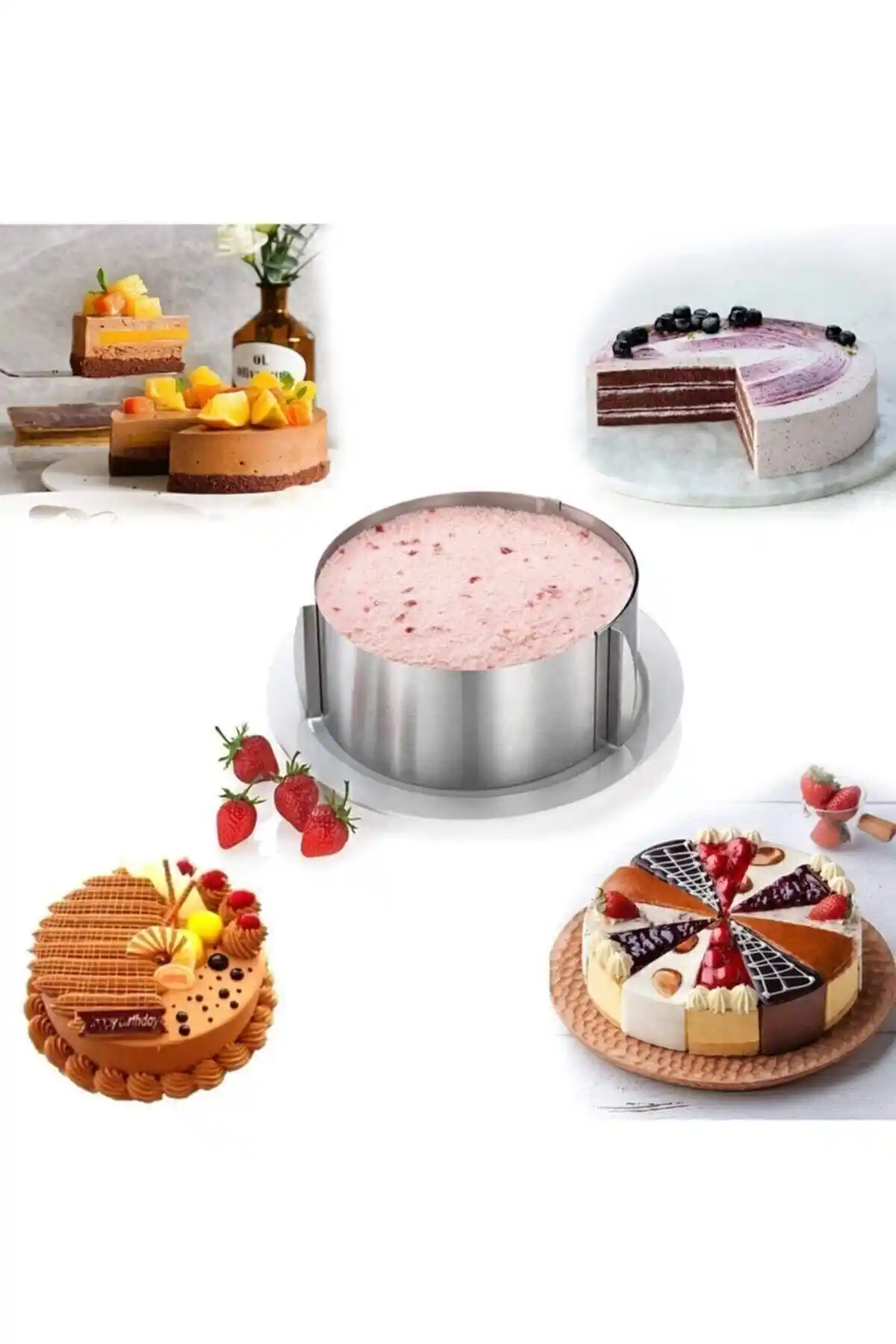 Elit Parti Ayarlanabilir Pasta Çemberi: Çok Amaçlı ve Dayanıklı Mutfak Gereci