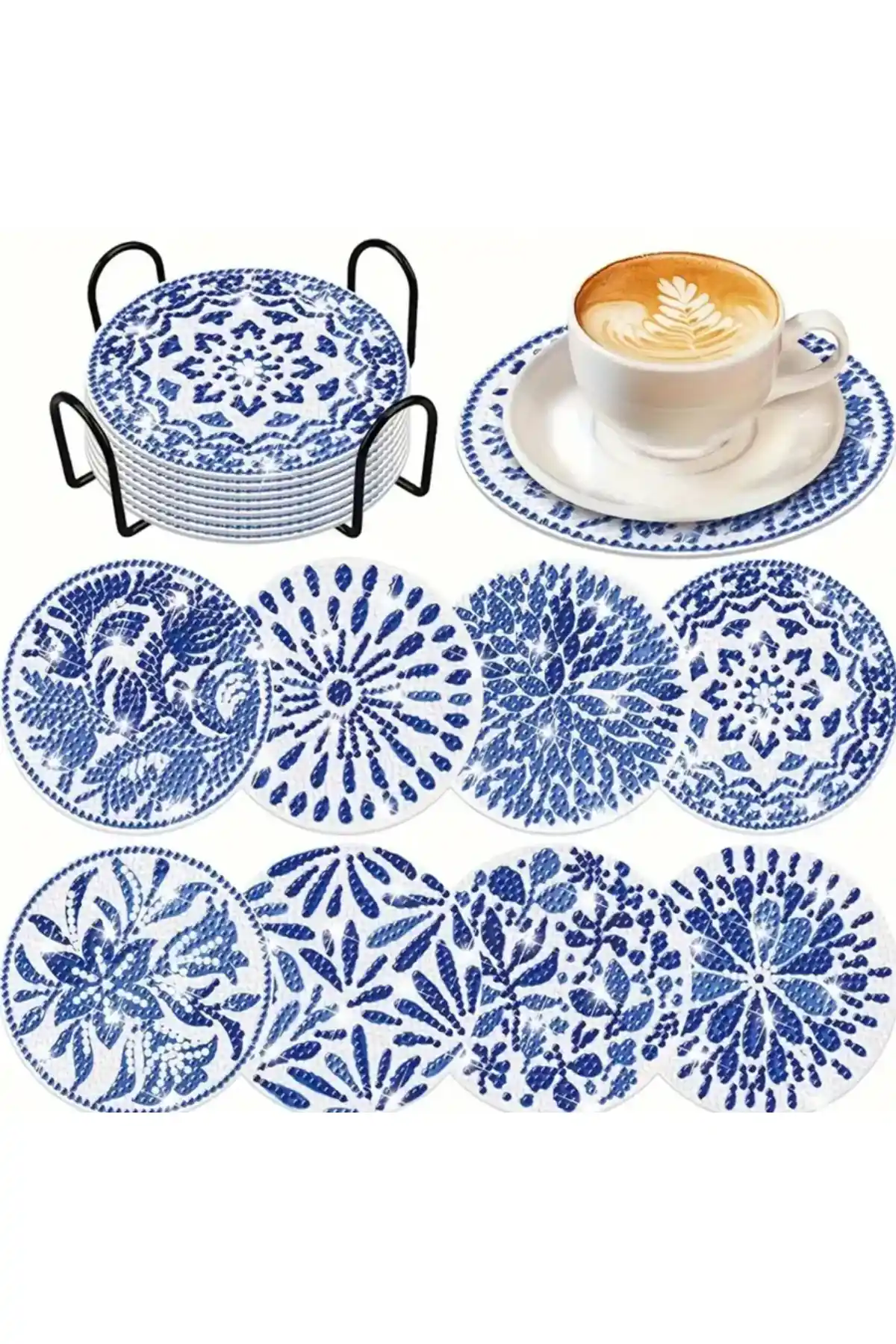 Genel Markalar 5D 8 Parça Mozaik Elmas Boyama Bardak Altlığı Seti Detaylı İnceleme ve Kullanım Avantajları