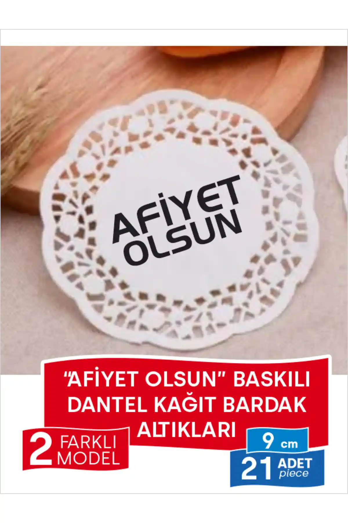 Home Afiyet Olsun Baskılı Sunum Bardak Altlığı: Estetik ve Dayanıklı Sunum Çözümü
