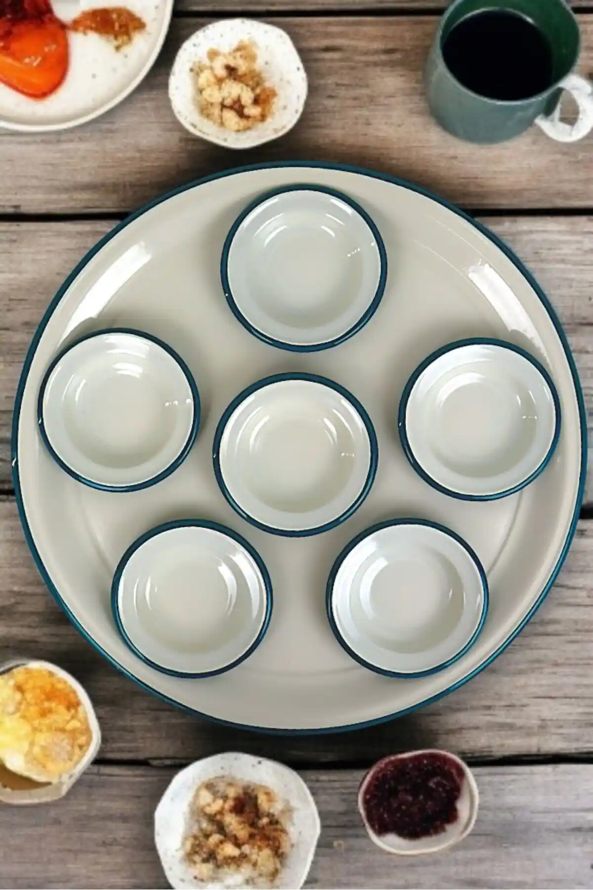 İnci Emaye 7 Parça Büyükboy Turkuaz Emaye Kahvaltı Seti: Şık ve Dayanıklı Mutfak Aksesuarları