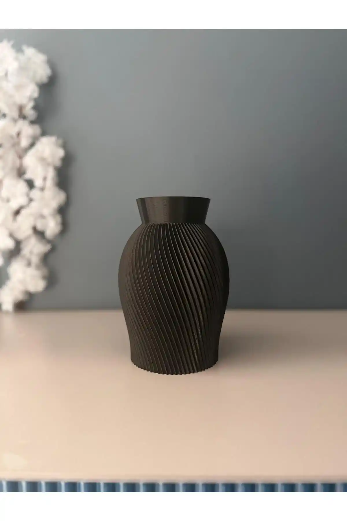 Modern ve Dekoratif 3D Limon Desenli Plastik Vazo İç Mekan Dekorasyonu İçin