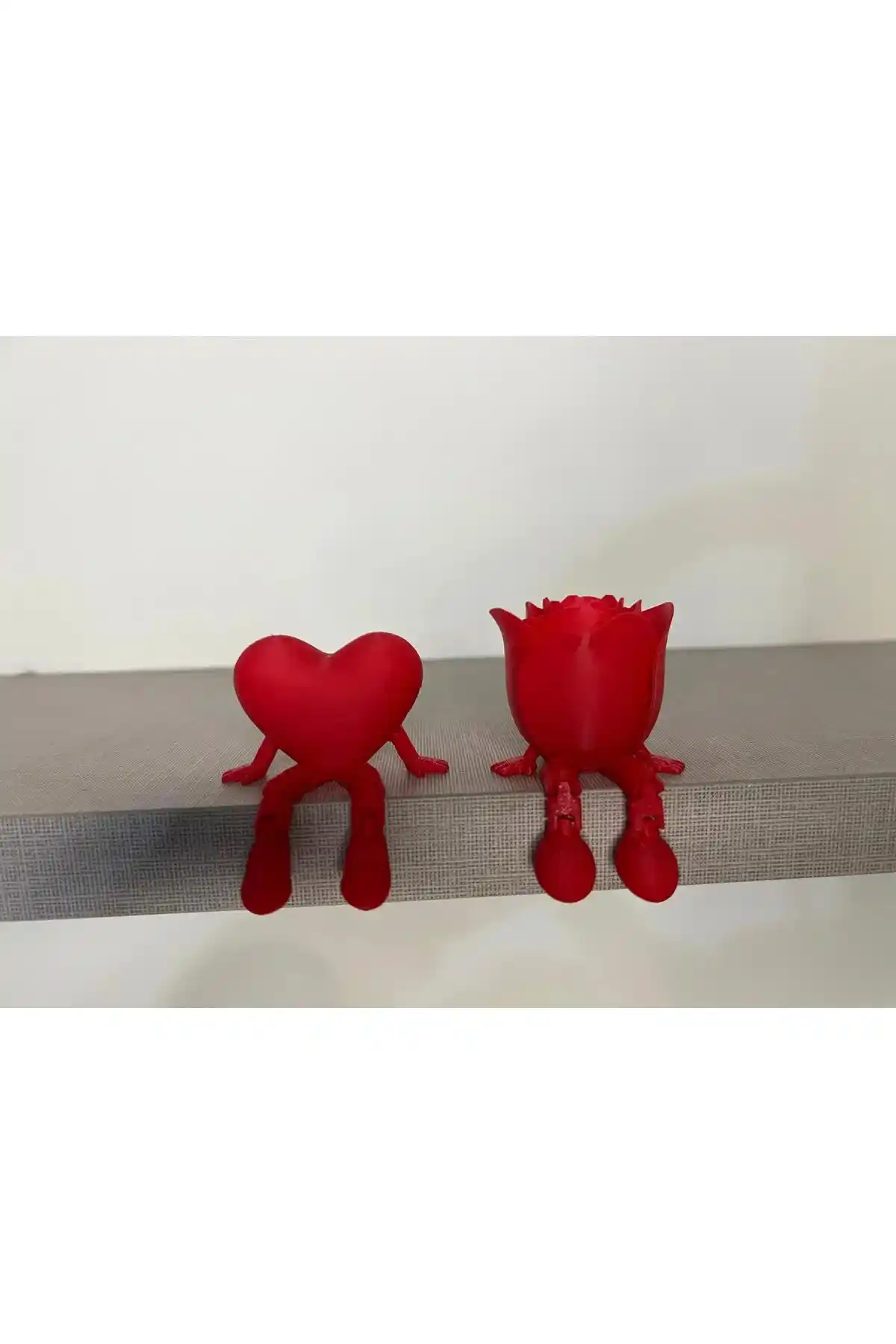 NextPrintX Kalp ve Lale Şeklinde Biblo Seti Modern İç Mekan Dekorasyonu İçin Uygun