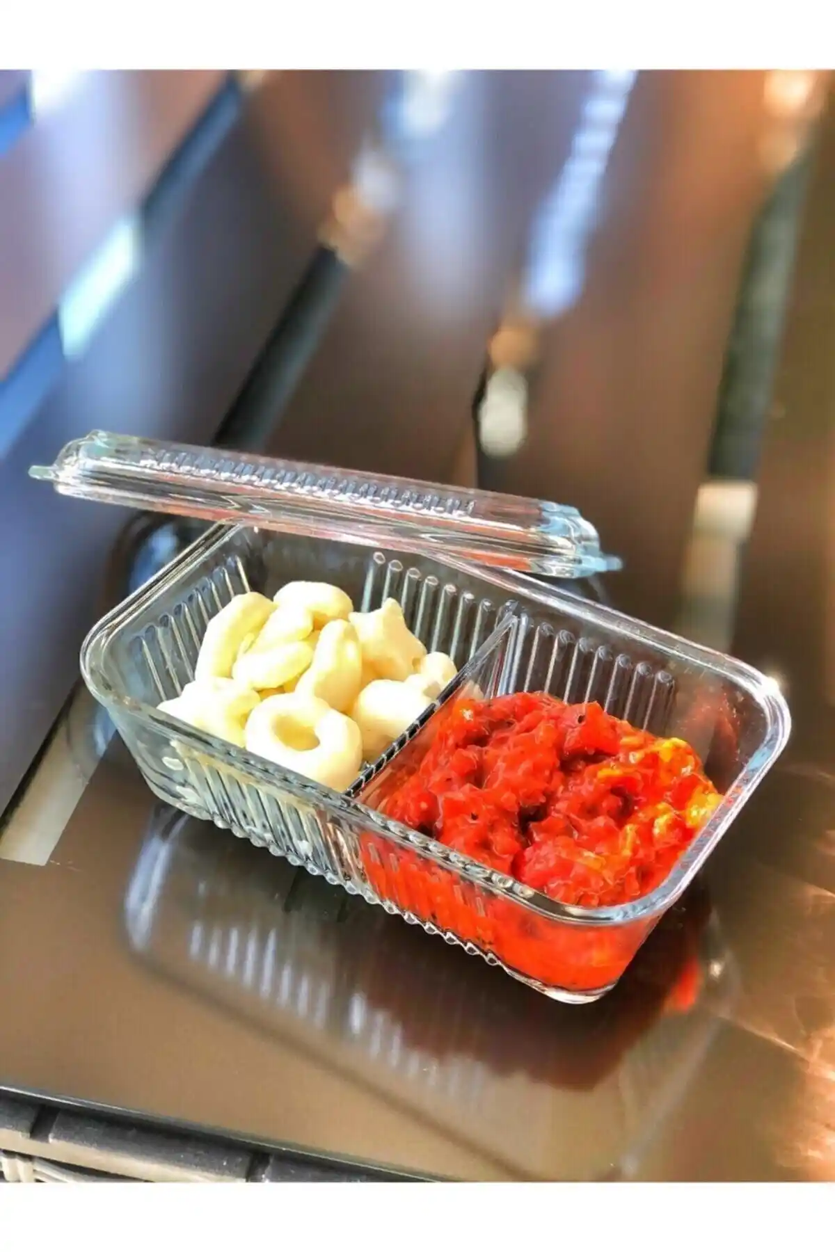 Paşabahçe Bölmeli Saklama Kabı Reçellik Ballık Modern ve Pratik Mutfak Düzeni İçin