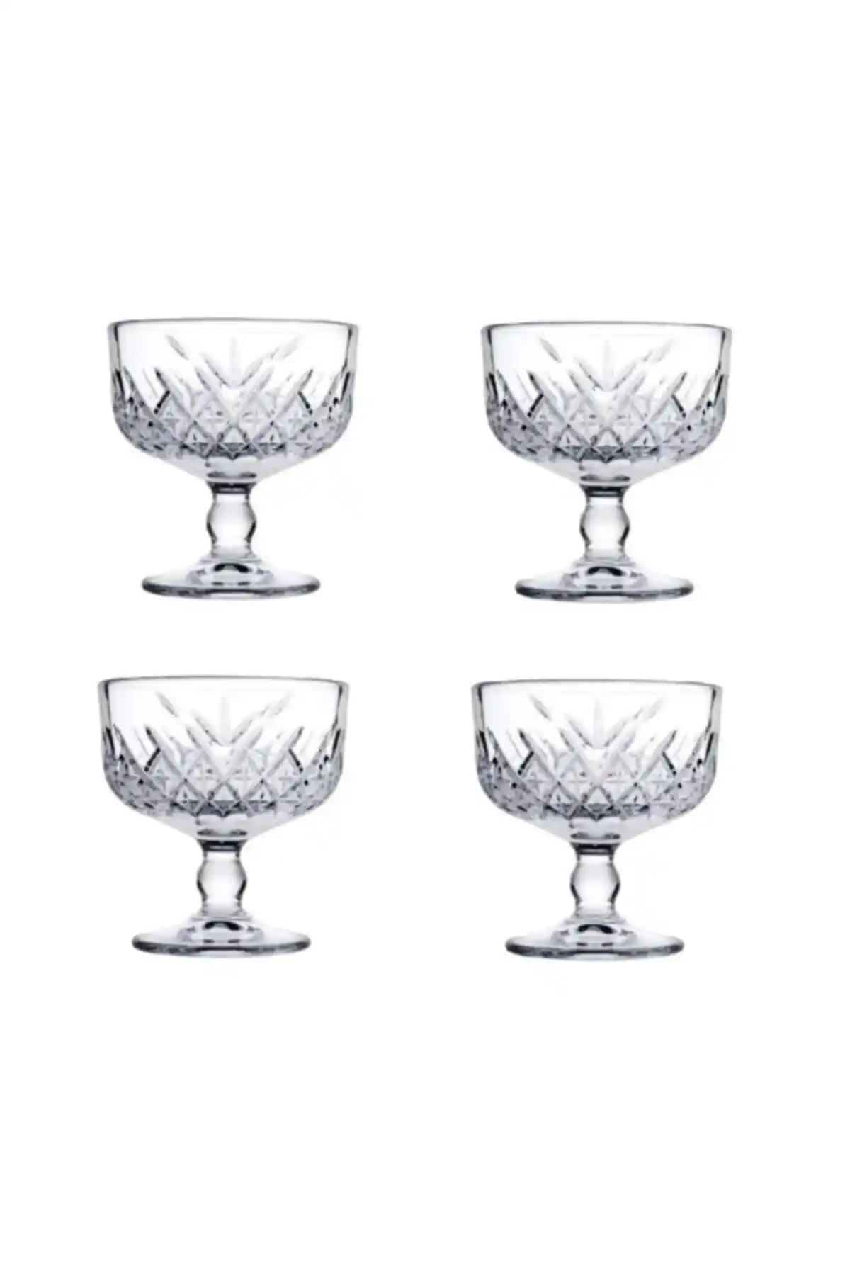 Paşabahçe Timeless Dondurmalık 4'lü Cam Set Modern ve Şık Mutfak Aksesuarları