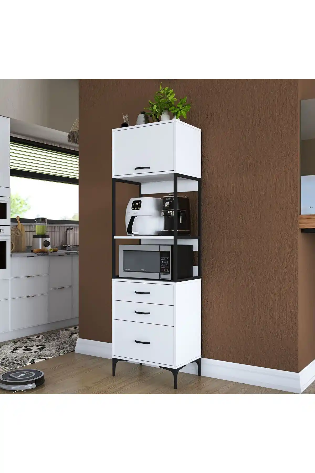 Rani JE135 Çok Amaçlı Dolap: Modern ve Fonksiyonel Tasarım ile Geniş Depolama Alanı