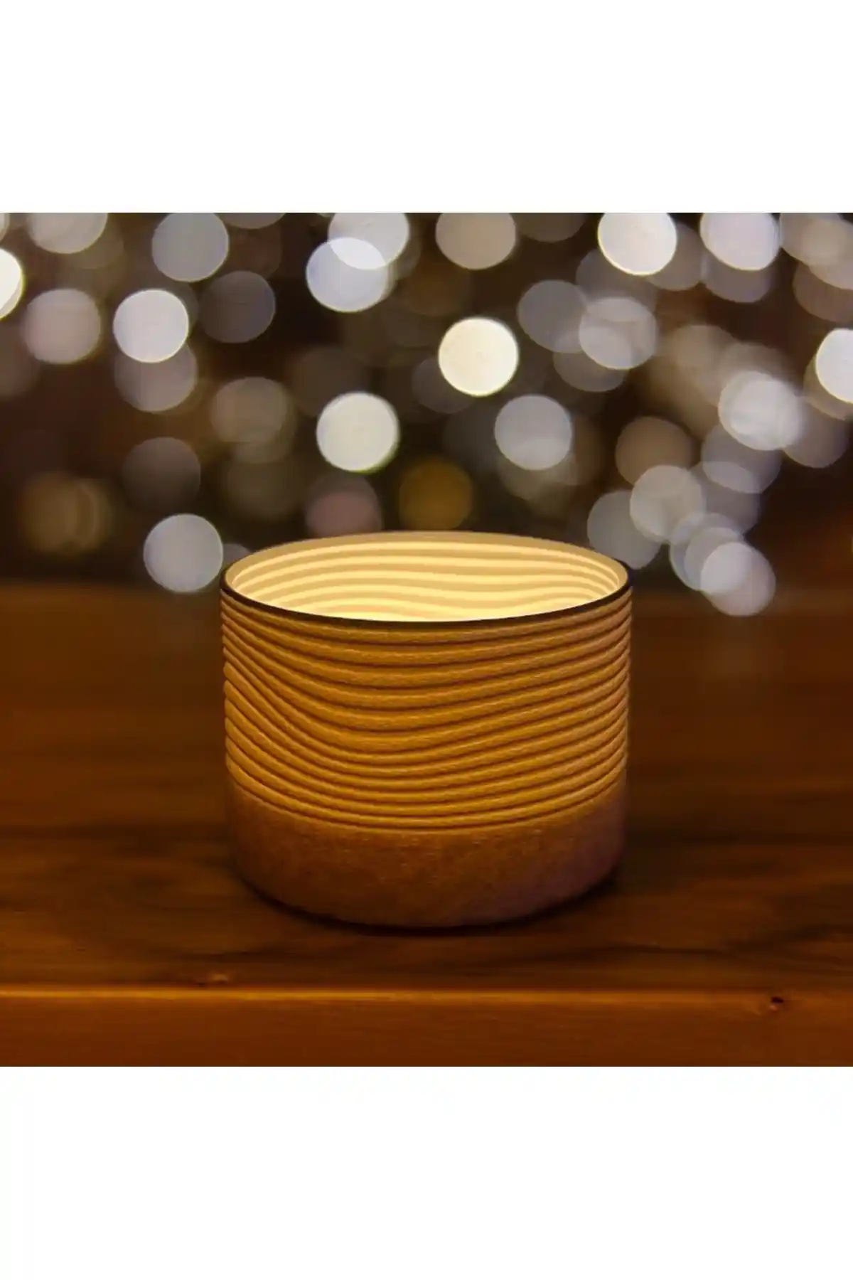 Thera Bottega DUNE Mumluk Modern ve Şık Dekoratif Aksesuar 5x9 cm Beyaz