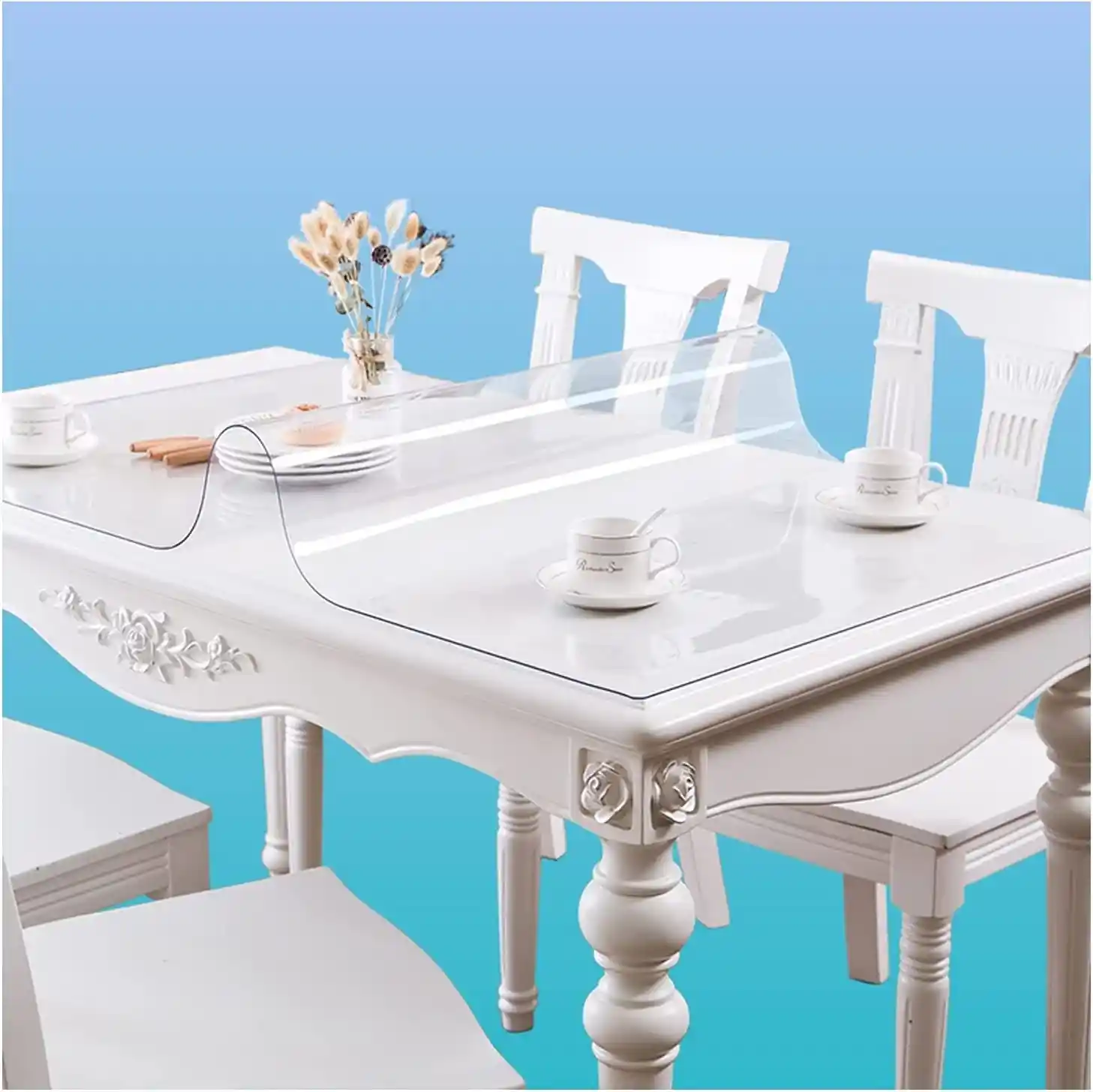 3 mm Şeffaf Masa Örtüsü: Modern Ev ve Ofis Dekorasyonunda Pratik ve Dayanıklı Çözüm