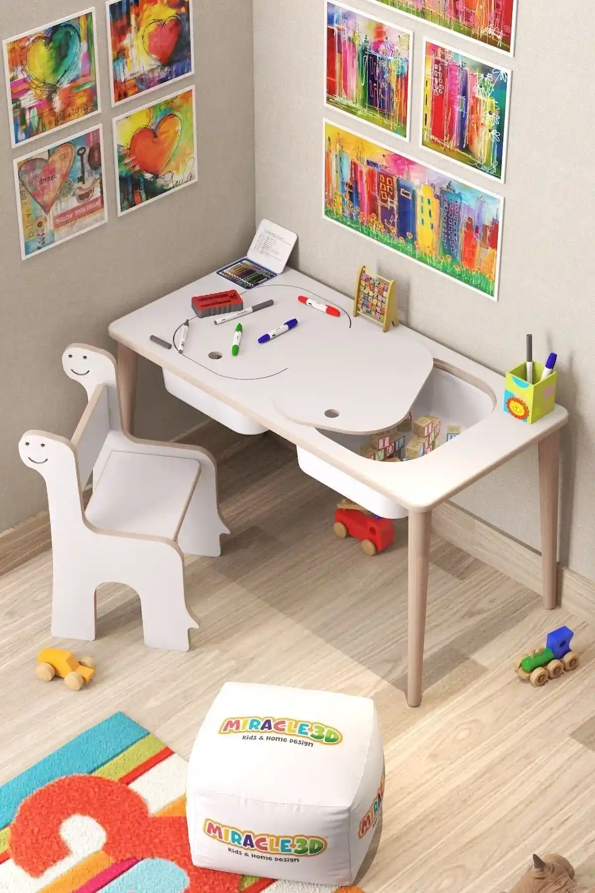 Çocuklar İçin Güvenli ve Eğlenceli Aktivite Masaları: Özellikler ve Kullanım Alanları