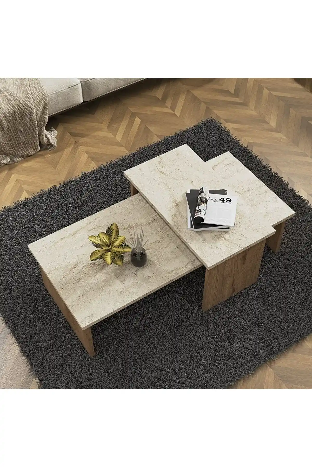 Cool Home Vera 2'li Orta Sehpa: Modern Tasarım ve Fonksiyonellik ile Ev Dekorasyonunu Zenginleştirir