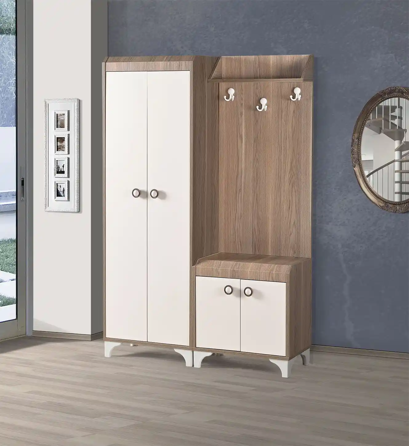 İki Kapaklı Portmanto: Fonksiyonellik ve Estetiğin Uyumuyla Geniş Depolama Çözümü