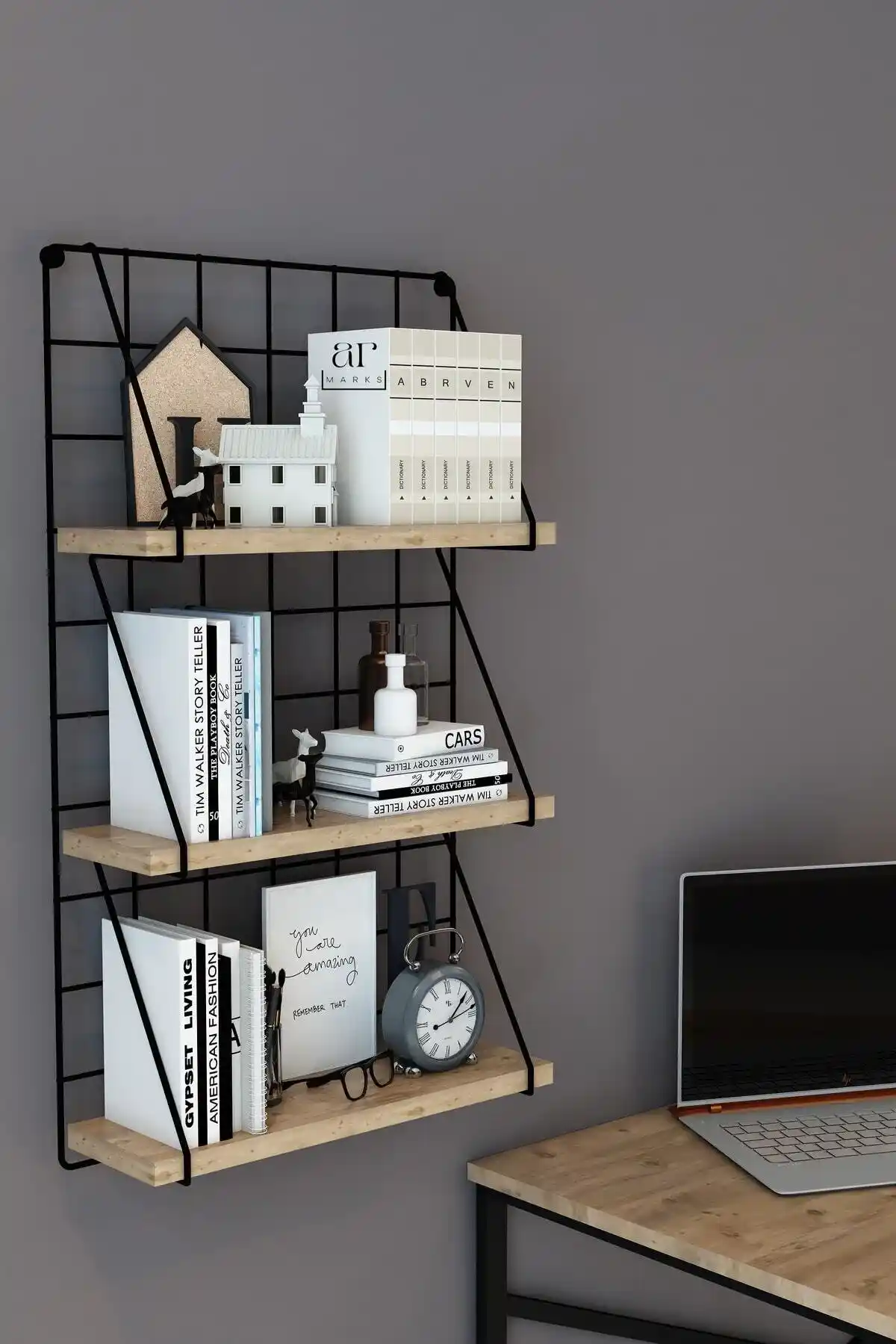 Modern 3 Katlı Duvar Rafları ile Ev Dekorasyonunda Şıklık ve Fonksiyonellik