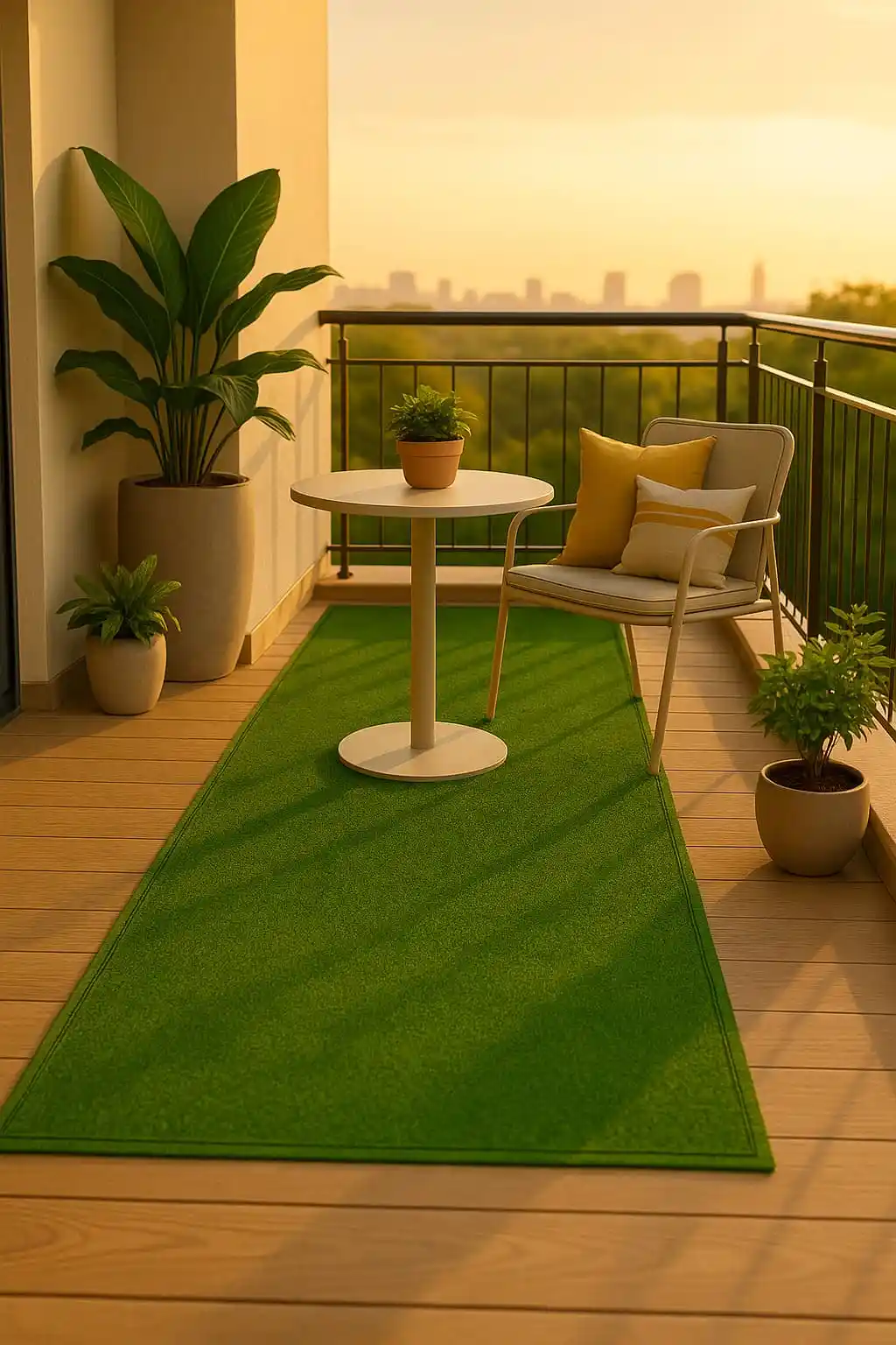 Yeşil Balkon Halısı Seçimi ve Bakımı: Doğal ve Dayanıklı Dış Mekân Dekorasyonu