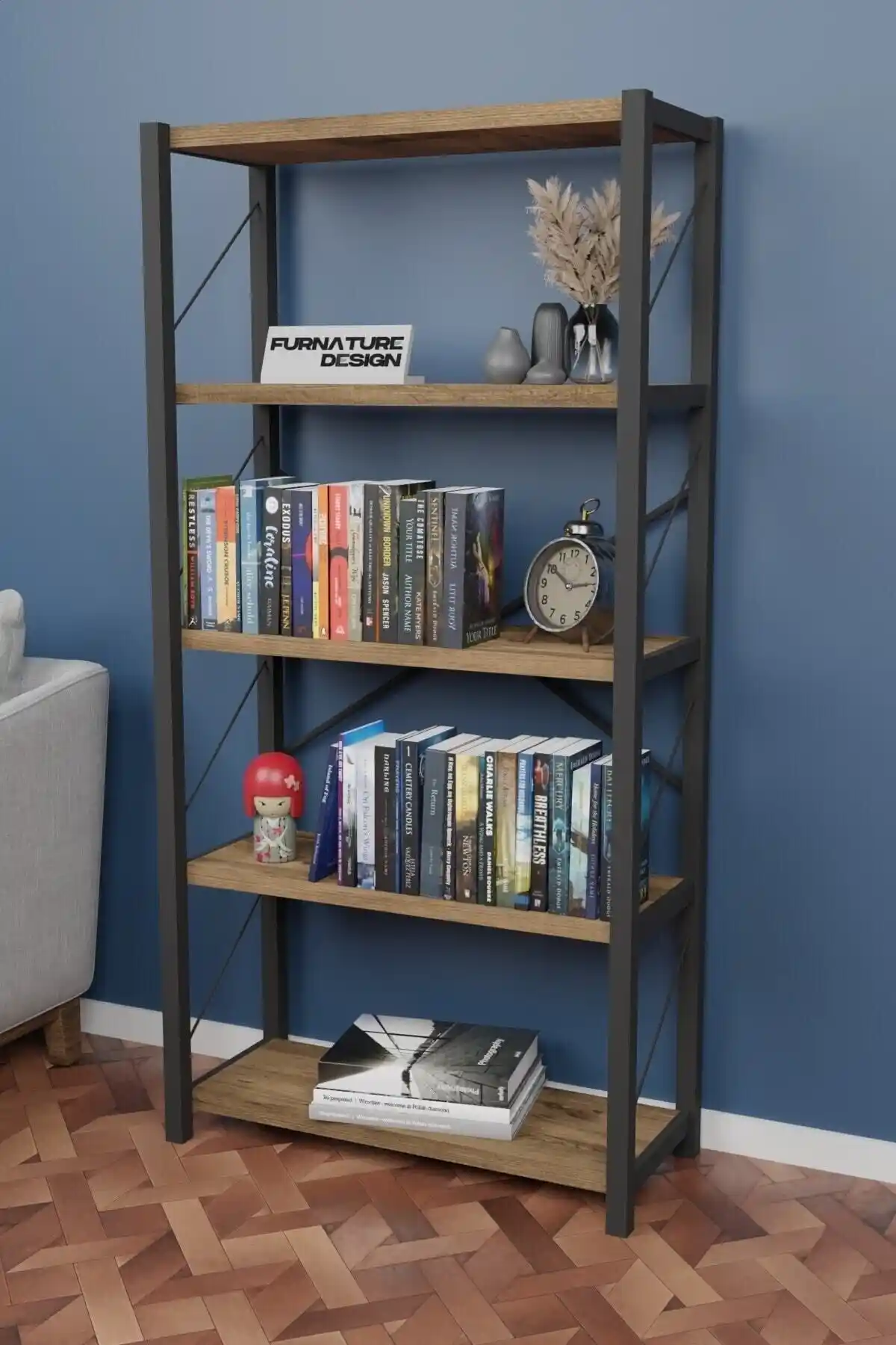 FurnatureDesign Metal Kitaplık ve Tanraf Büyük Boy Erciyes Lüx Kitaplık Karşılaştırması