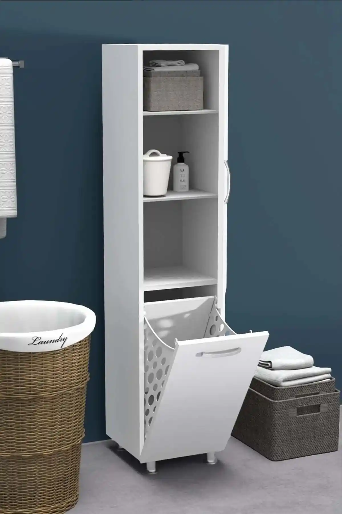 Küçük Alanlar İçin Modüler Çamaşır Sepetli ve Çok Amaçlı Banyo Dolapları Karşılaştırması