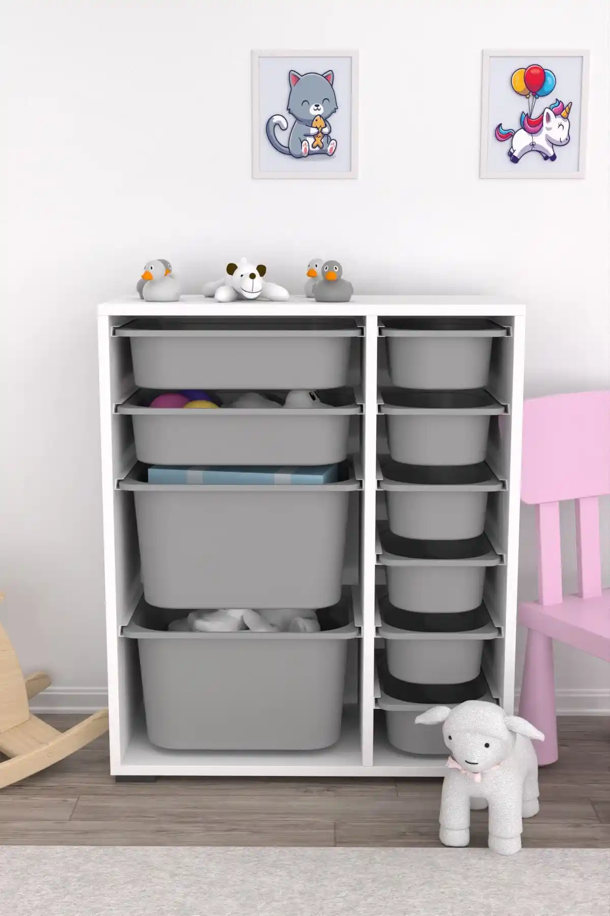 Pratico Çok Amaçlı Oyuncak Dolabı Karşılaştırması: 10 Sepetli ve 14 Sepetli Modellerin Analizi