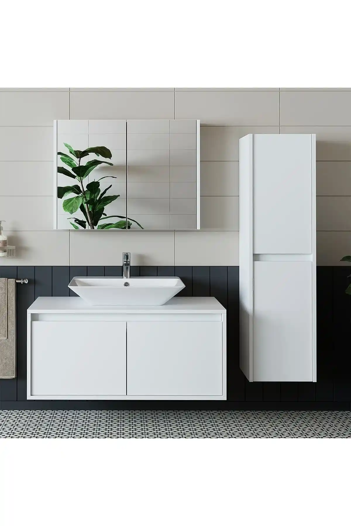 ROOMART Banos Banyo Dolapları Karşılaştırması: 100 cm ve 65 cm Modellerinin Özellikleri ve Fiyat Performans Analizi