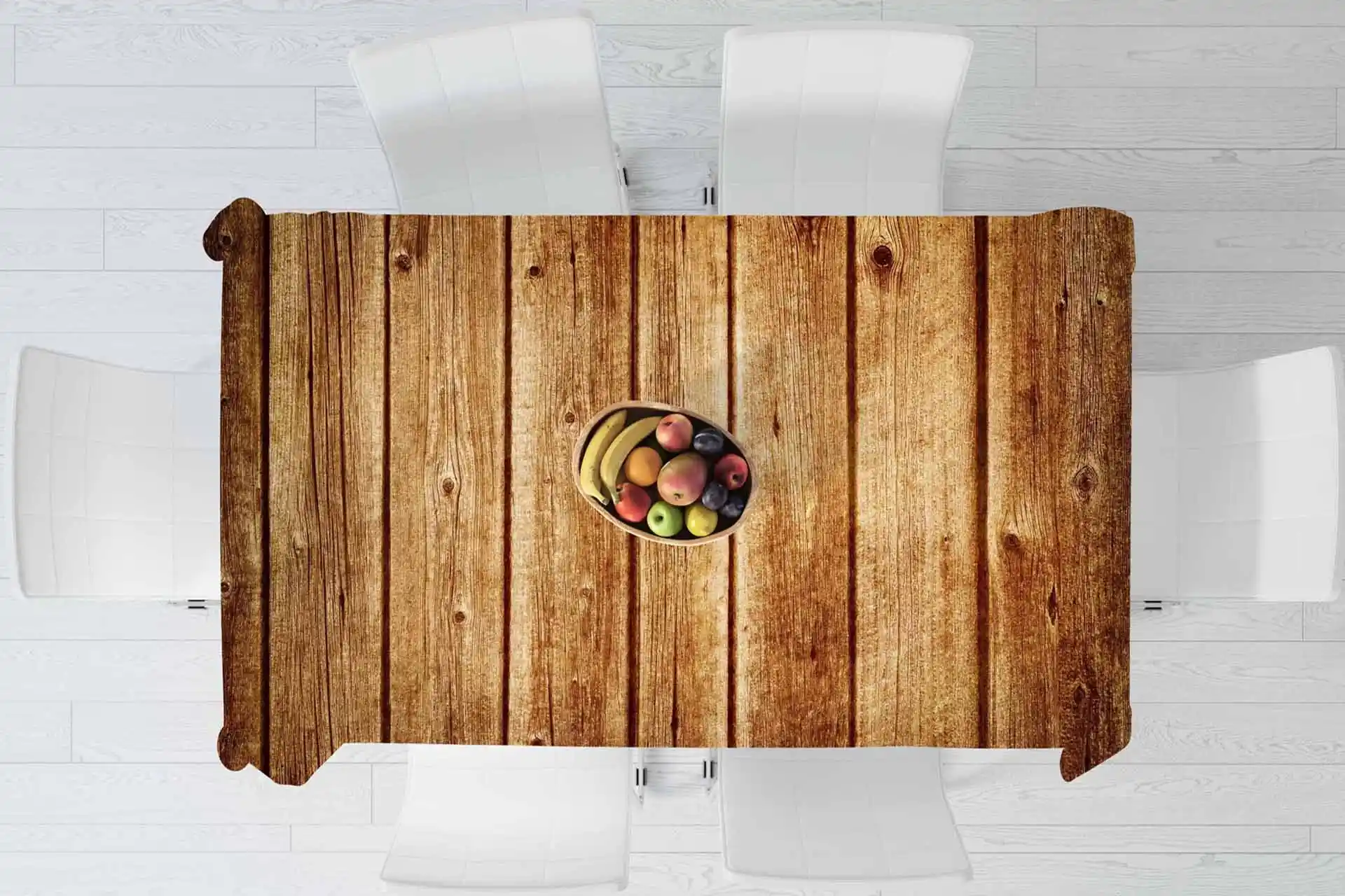 Ahşap Desenli Masa Örtüsü ile Mekânınıza Doğal ve Şık Bir Dokunuş Katın