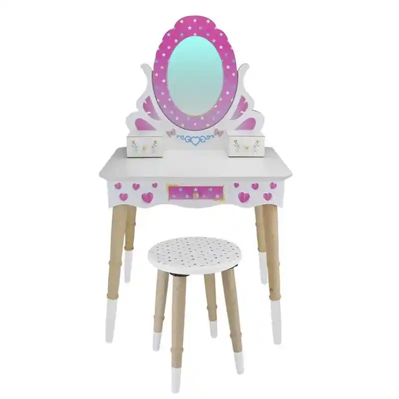 Ahşap Oyuncak Makyaj Masasıyla Çocuk Odası Dekorasyonunda Zarif ve İşlevsel Çözümler