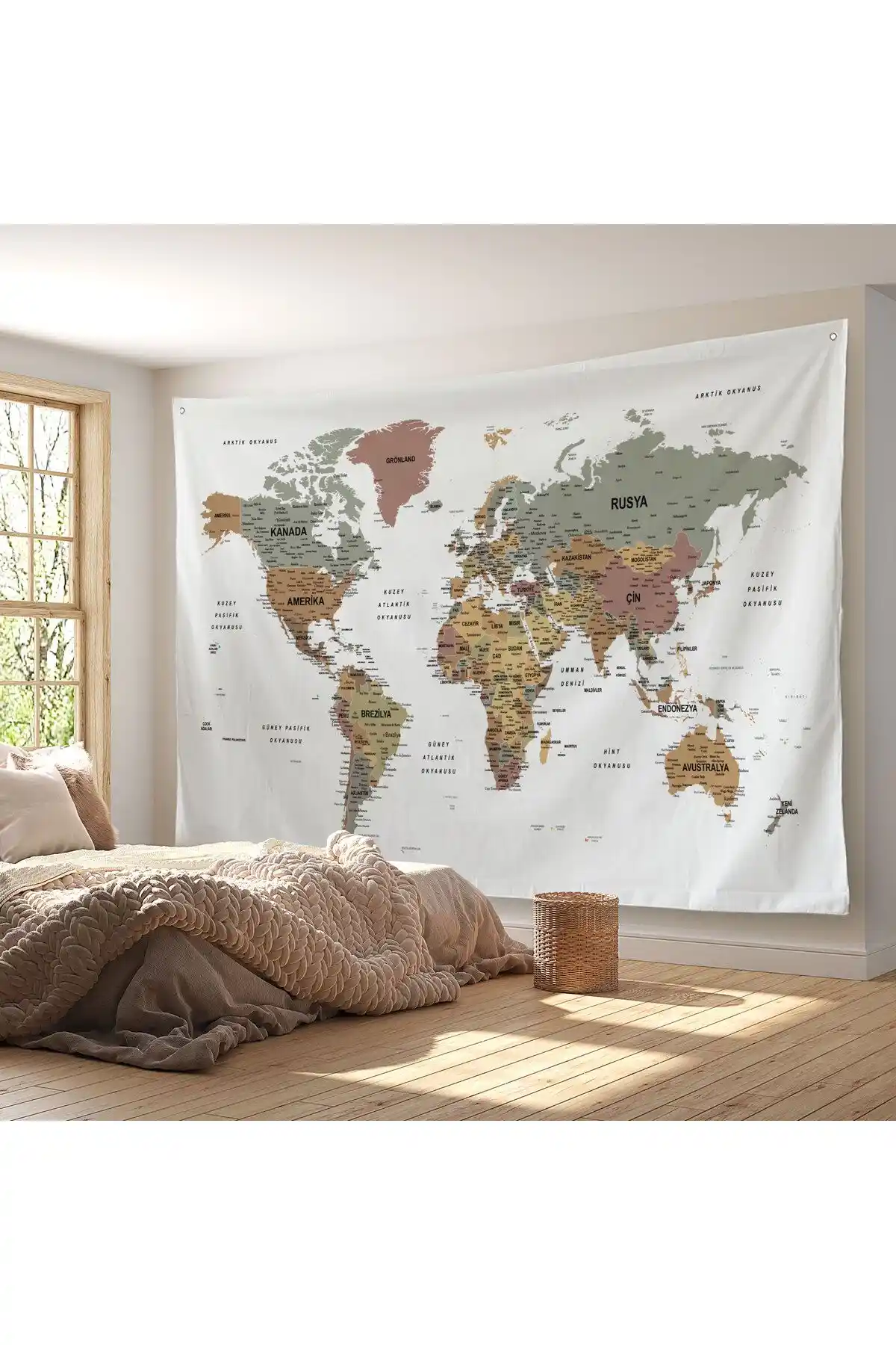Dünya Haritalı Yatak Dekorasyon Trendleri ve Modern Tasarım Seçenekleri