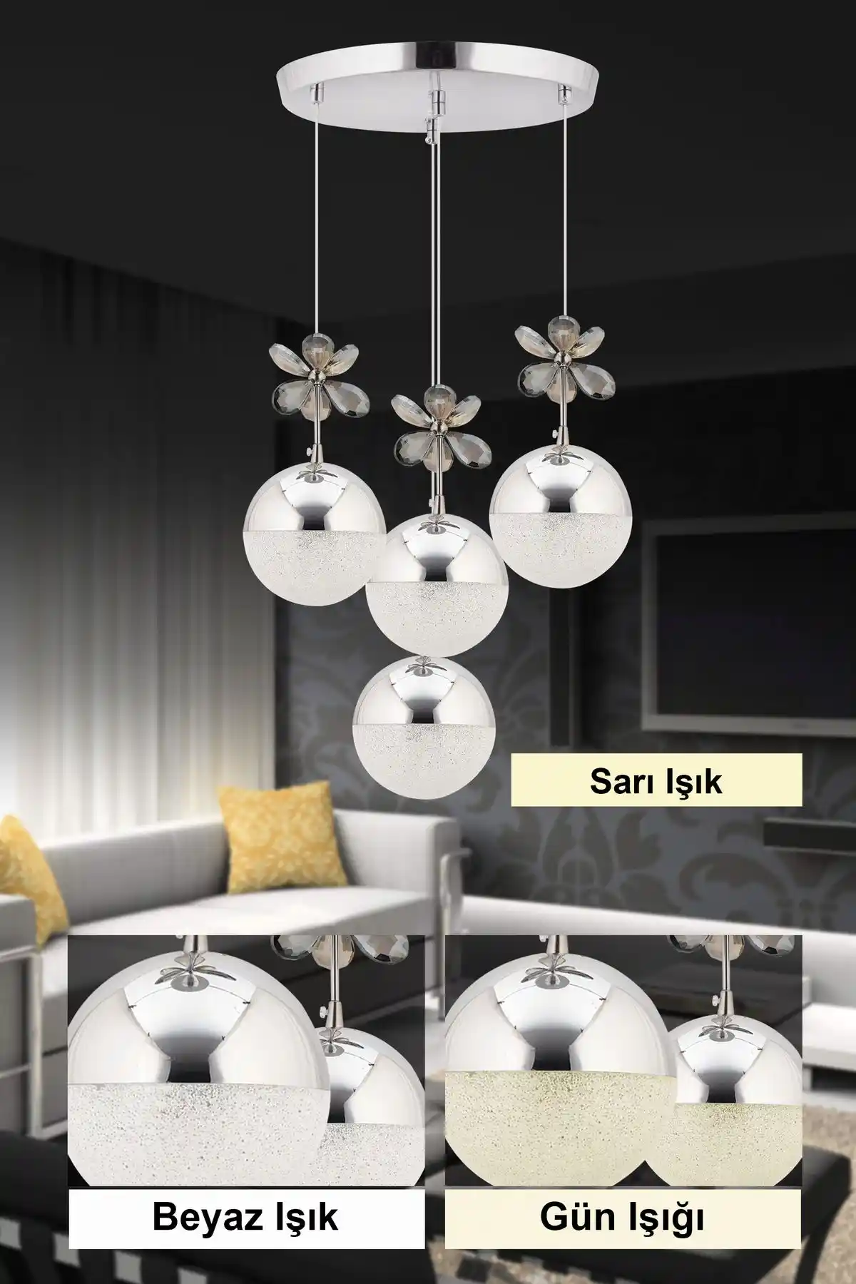 Gümüş Avize ile Evinizi Zarif ve Şık Bir Şekilde Dekore Edin