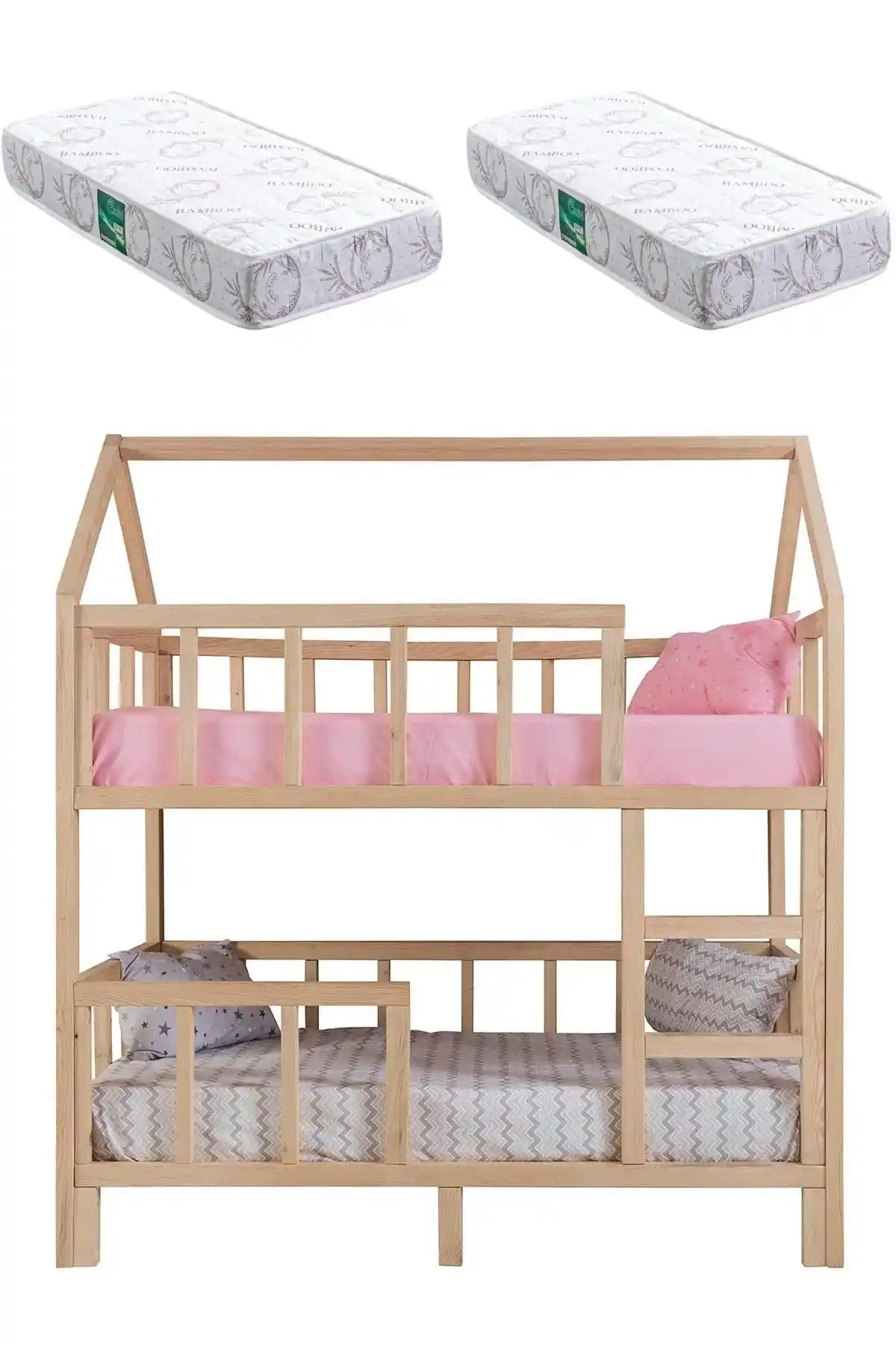 İkiz Montessori Yataklarıyla Modern ve Güvenli Çocuk Odası Tasarımları