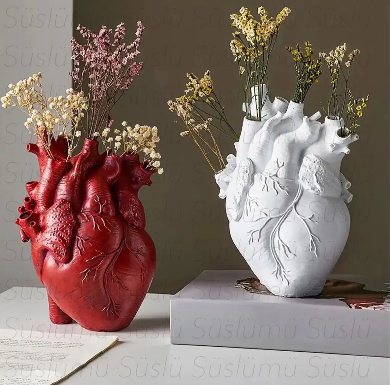 Kalp Vazo Dekorasyonunda Sevgi ve Estetiğin Buluşması Modern ve Şık Tasarımlar