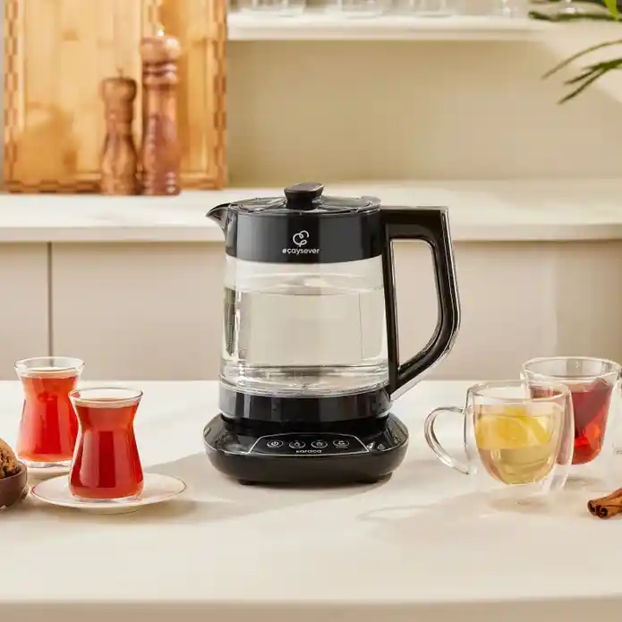 Karaca Çaysever Konuşan Çay Makinesi Chrome ile Modern ve Şık Mutfak Dekorasyonu