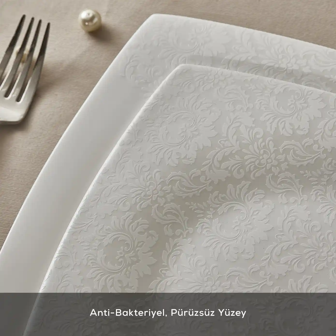 Karaca Fine Pearl Helen 62 Parça 12 Kişilik İnci Yemek Takımı ile Sofralarınıza Zarafet Katın