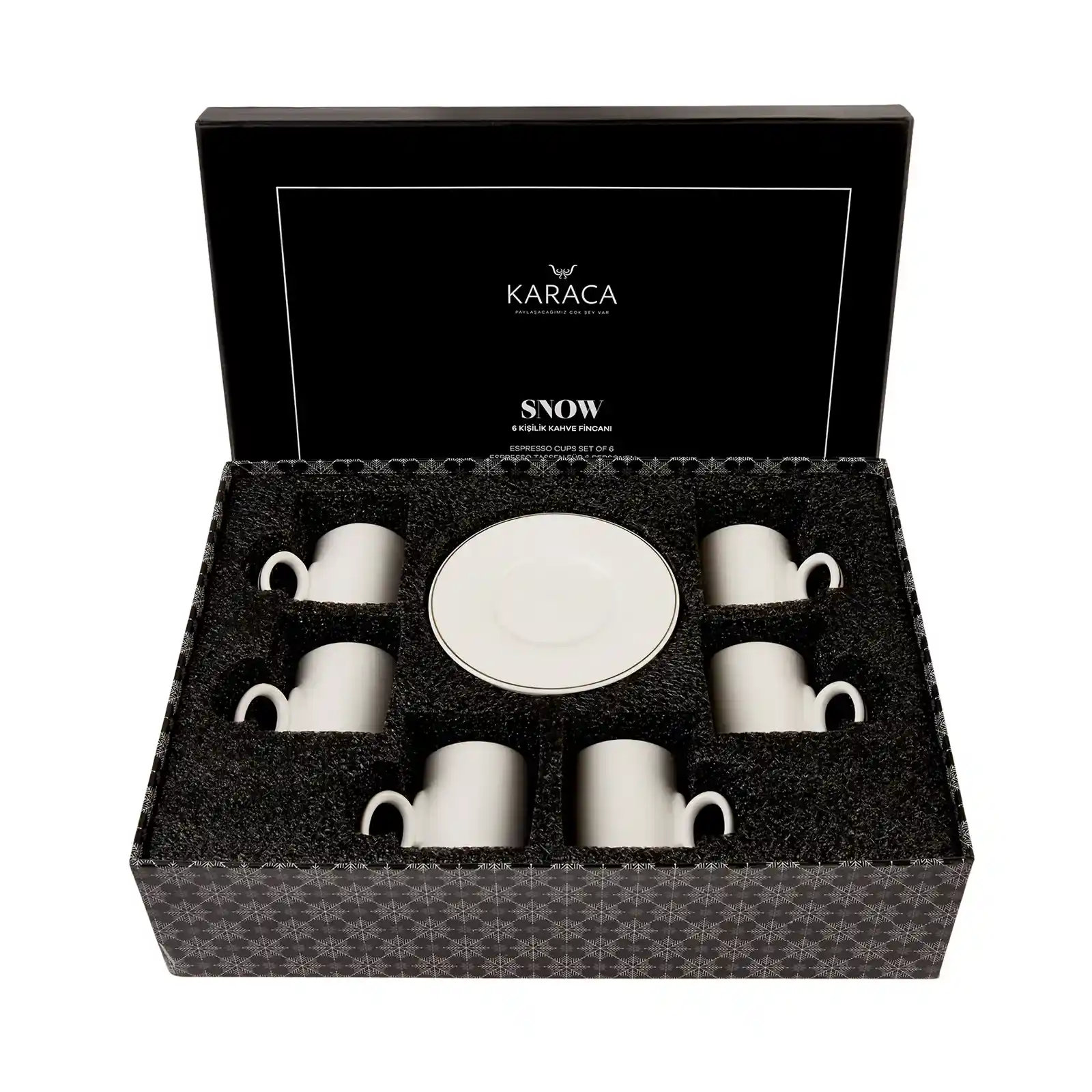 Karaca Snow 6 Kişilik Kahve Fincanı Takımı Modern ve Şık Tasarımıyla Sofralara Zarafet Katar