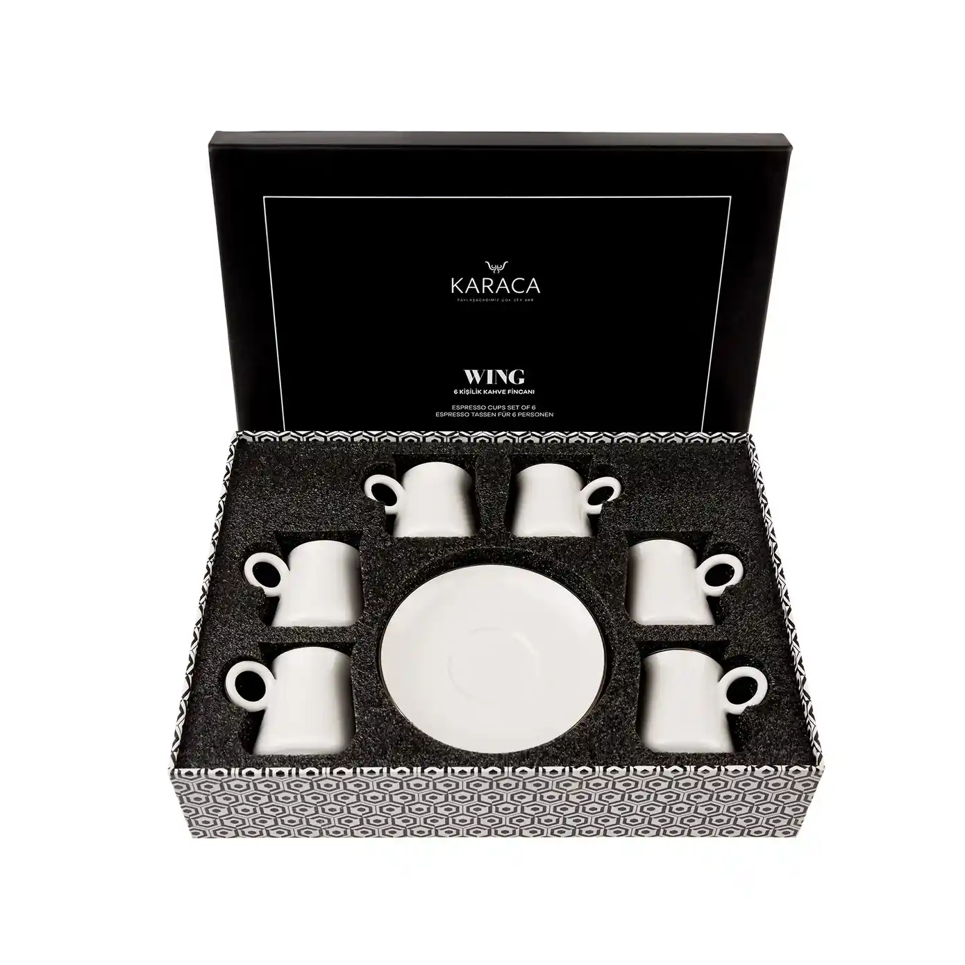 Karaca Wing 6 Kişilik Kahve Fincanı Takımı: Modern ve Şık Dekorasyon İçin Uygun