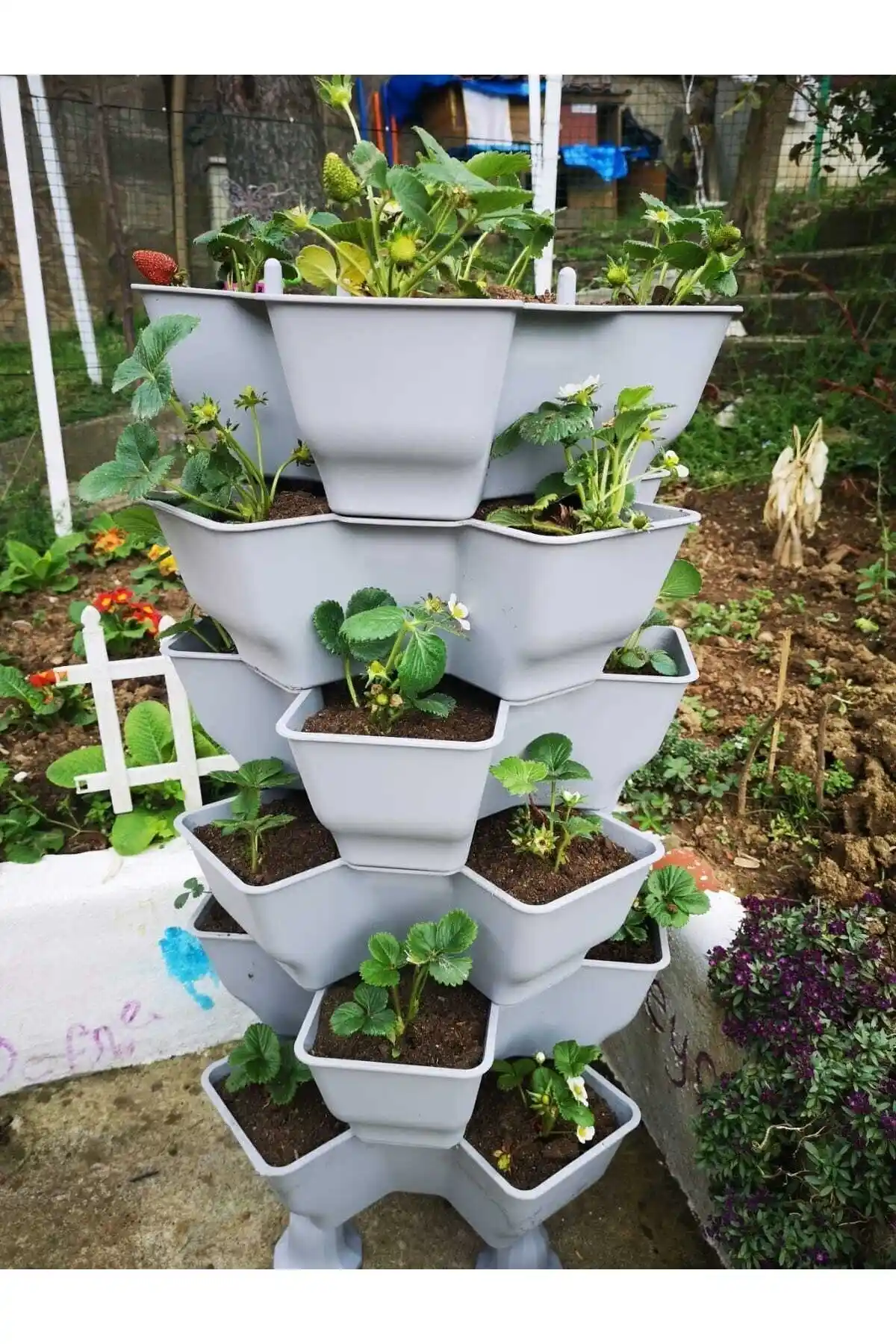 Katlı Saksılar ile Dekorasyonda Yeni Trend: Çok Katmanlı ve Fonksiyonel Bitki Düzenleri