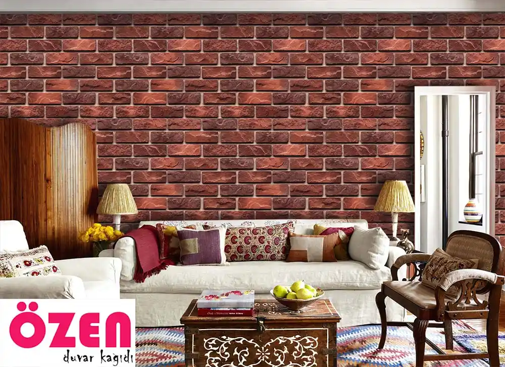 Kiremit Rengi Duvar Kağıdı ile Mekânlarınızı Sıcak ve Şık Hale Getirin