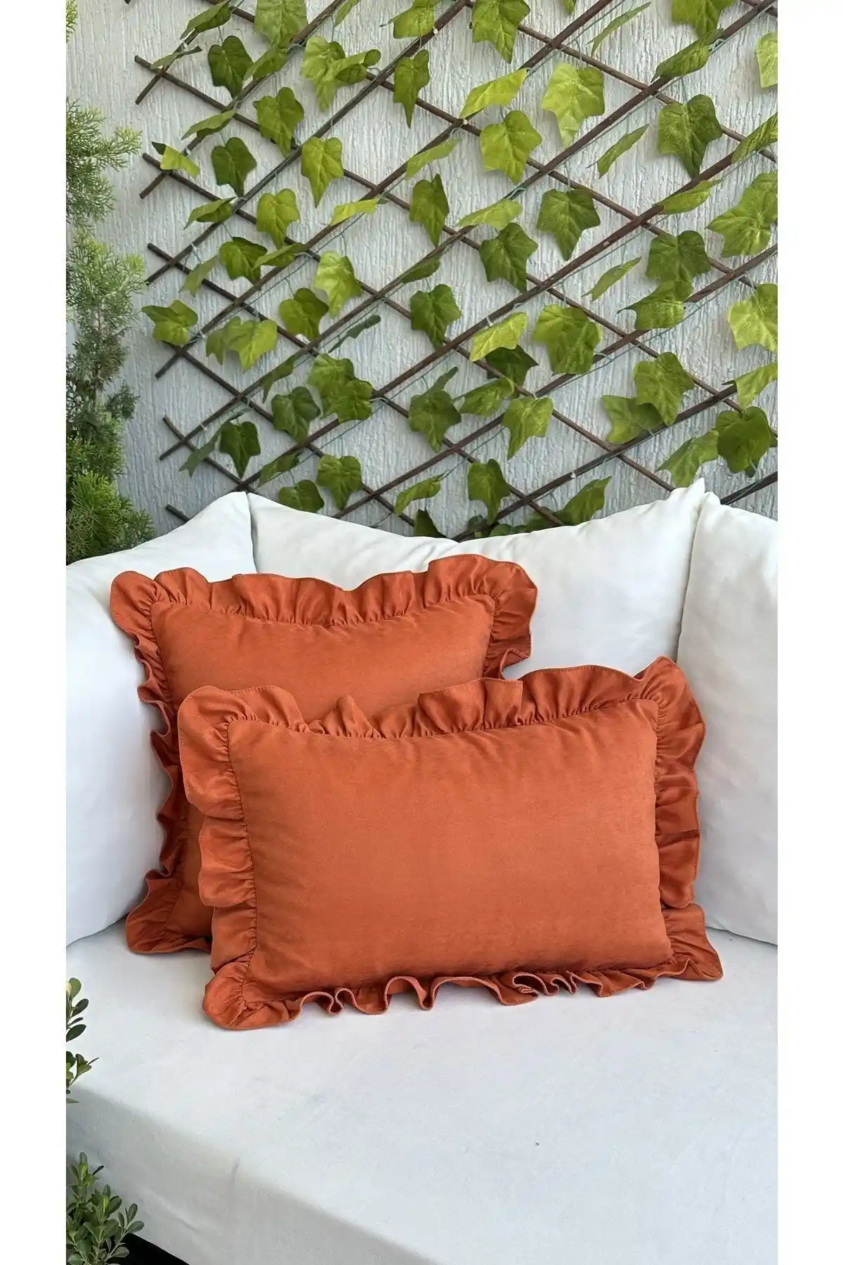 Kiremit Rengi Kırlent Kılıfıyla Dekorasyonunuzu Yenileyin ve Sıcaklık Katın