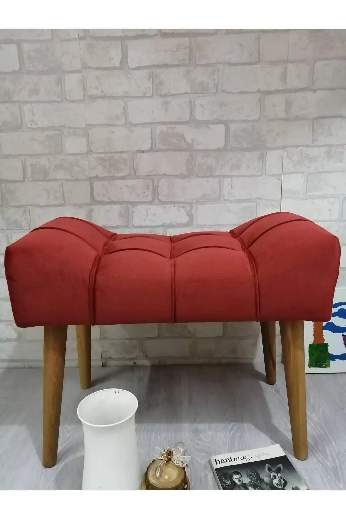 Kiremit Rengi Puf ile Dekorasyonunuzu Sıcak ve Şık Bir Dokunuşla Yenileyin