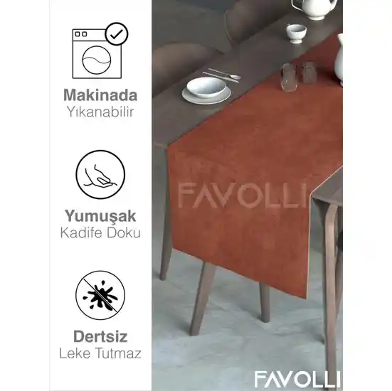 Kiremit Rengi Runner ile Dekorasyonda Sıcak ve Zarif Bir Dokunuş Yaratın