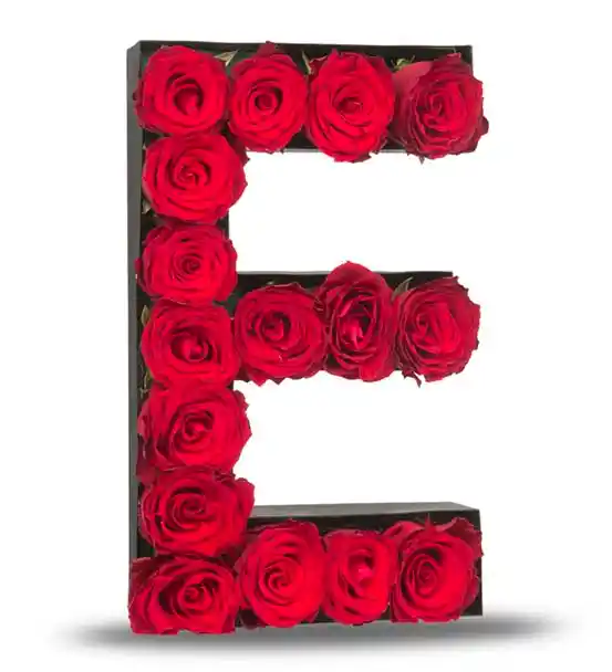 Kişiye Özel Aşkın Baş Harfi Kırmızı Gül Aranjmanı ile Dekorasyonunuzu Şekillendirin