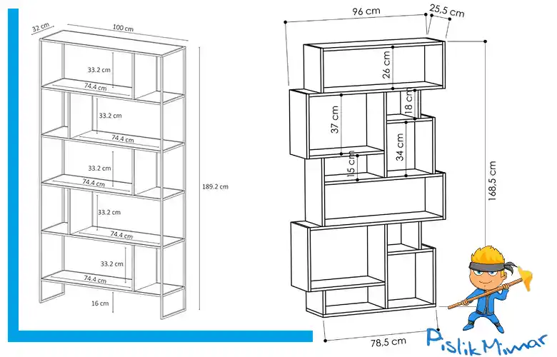 Kitaplık Raf Ölçüleri: Dekorasyonda Uygun Seçimlerle Fonksiyonellik ve Estetik