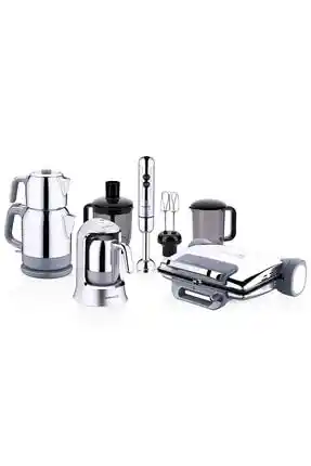 Korkmaz A1826 Deluxe 14 Parça Elektro Set ile Modern ve Şık Mutfak Dekorasyonu