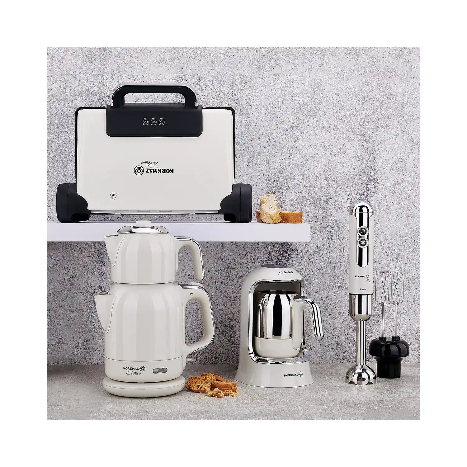 Korkmaz Vanilya Elektro Setleri ile Modern ve Şık Mutfak Dekorasyonu Sağlama