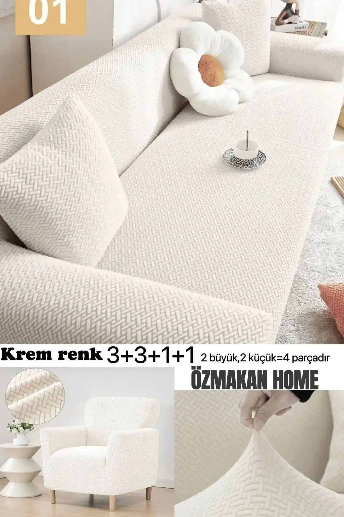 Krem Koltuk Örtüsü ile Dekorasyonda Şıklık ve Konforun Uyumunu Yakalamak