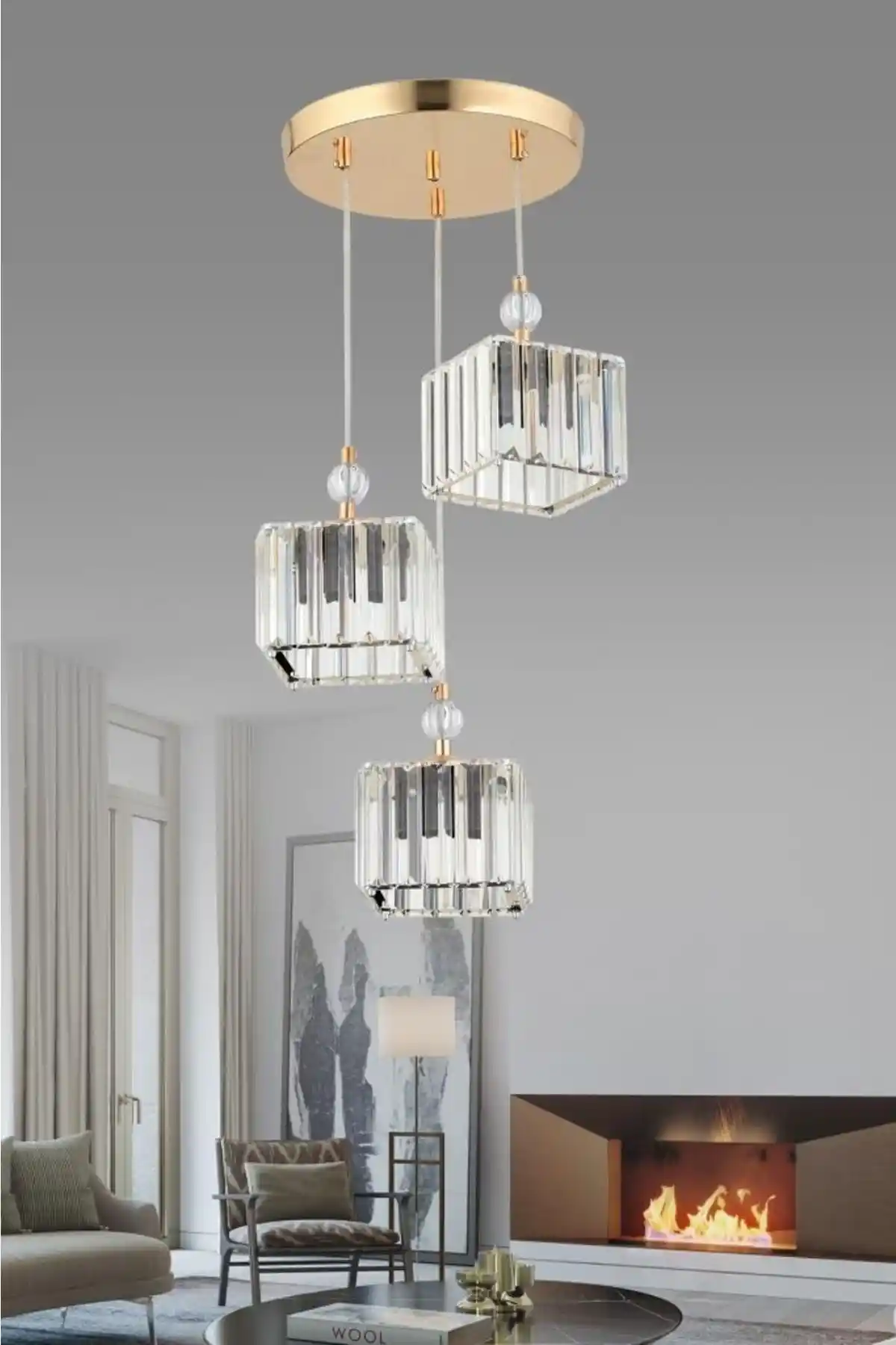 Kristal Taşlı Avize ile Dekorasyonunuza Şıklık ve Zarafet Katın