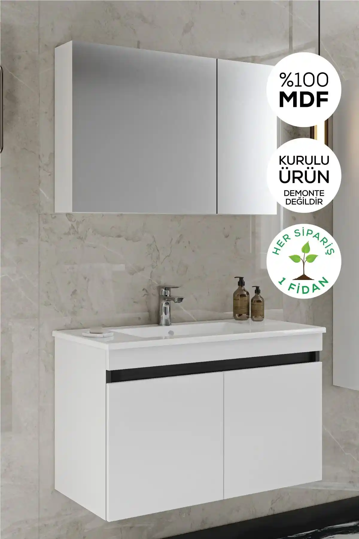 Küçük Banyolar İçin Fonksiyonel ve Estetik Aynalı Banyo Dolabı Seçenekleri