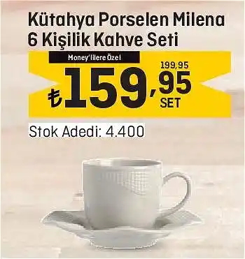 Kütahya Porselen Milena 6 Kişilik Kahve Seti ile Dekorasyonunuzu Şıklıkla Tamamlayın