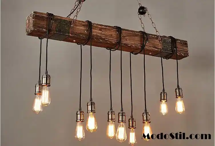 Kütük Avize ile Doğal ve Sıcak Dekorasyon Çözümleri Sunan Aydınlatma Seçenekleri