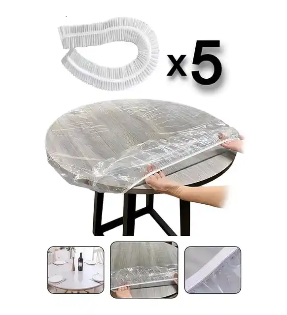 Lastikli Şeffaf Masa Örtüsü ile Modern ve İşlevsel Dekorasyon Çözümü